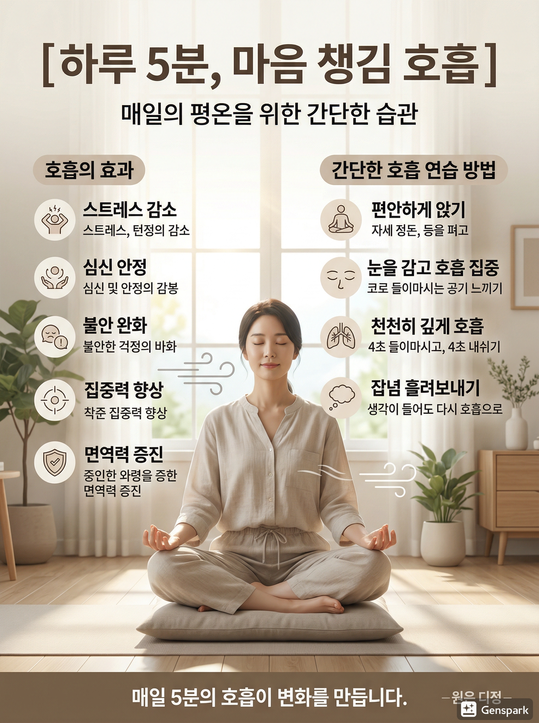 하루 5분 호흡 습관 만들기