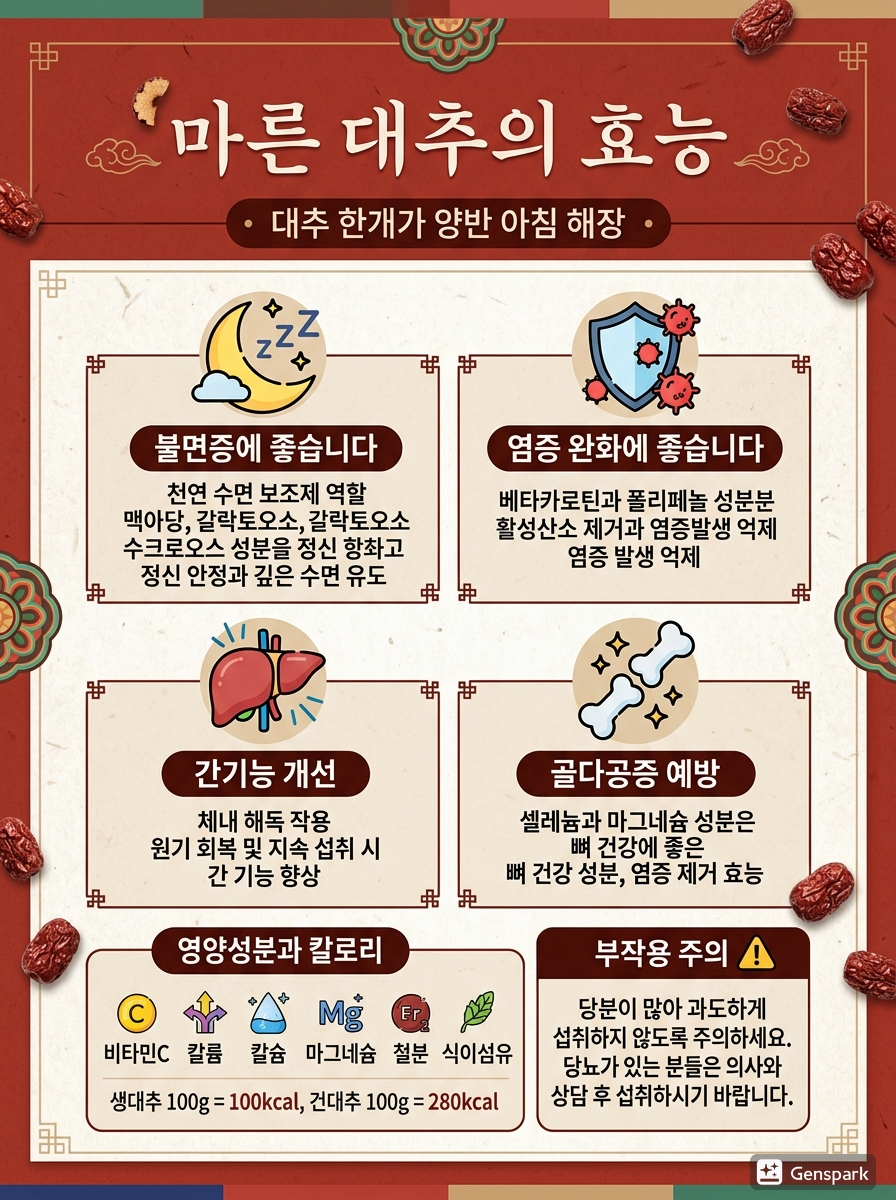 Korean language infographic poster about dried juj 1775745497458