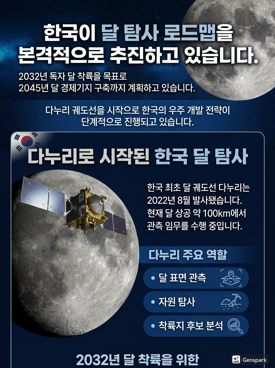 Modern Korean space exploration infographic poster 1775315221384